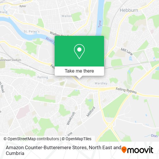 Amazon Counter-Butteremere Stores map