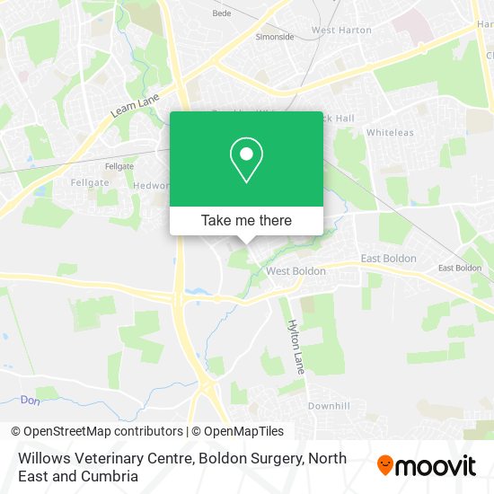 Willows Veterinary Centre, Boldon Surgery map