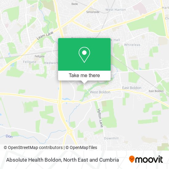 Absolute Health Boldon map
