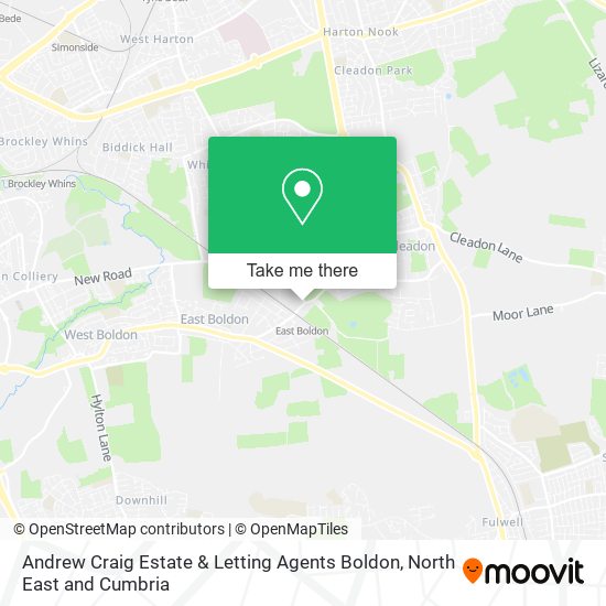 Andrew Craig Estate & Letting Agents Boldon map