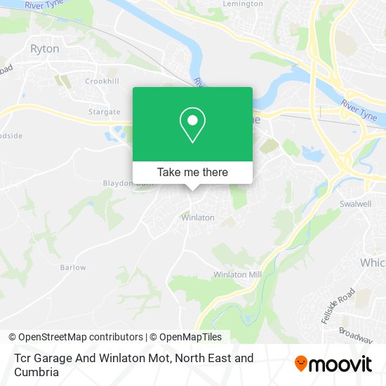 Tcr Garage And Winlaton Mot map