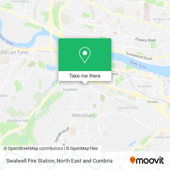 Swalwell Fire Station map