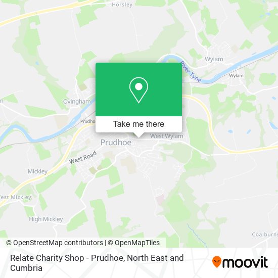 Relate Charity Shop - Prudhoe map