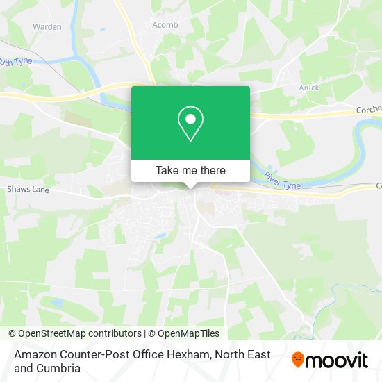 Amazon Counter-Post Office Hexham map