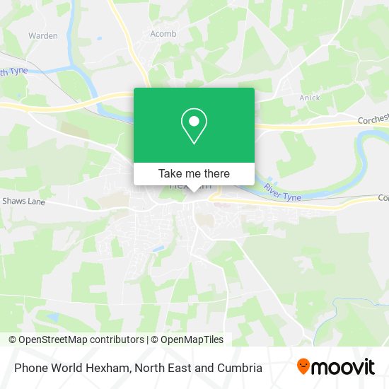 Phone World Hexham map