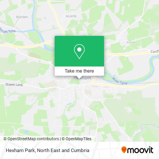 Hexham Park map