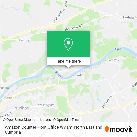 Amazon Counter-Post Office Wylam map