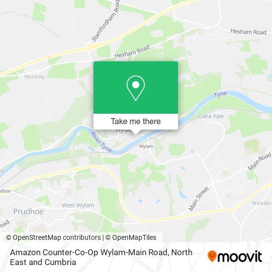 Amazon Counter-Co-Op Wylam-Main Road map