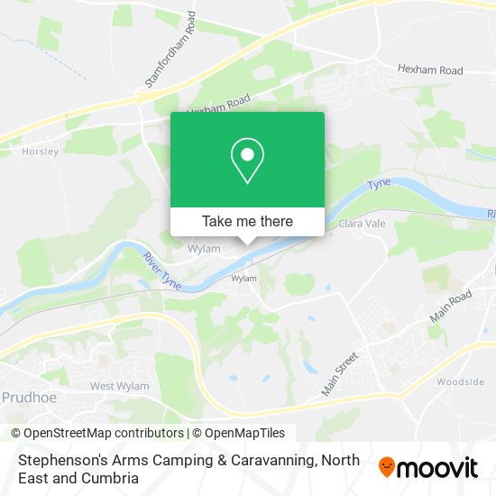 Stephenson's Arms Camping & Caravanning map