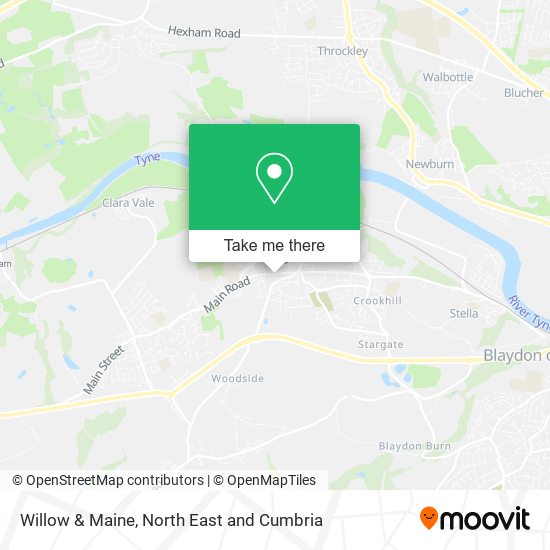 Willow & Maine map