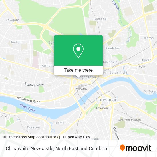 Chinawhite Newcastle map