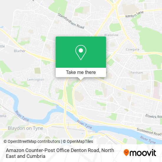 Amazon Counter-Post Office Denton Road map