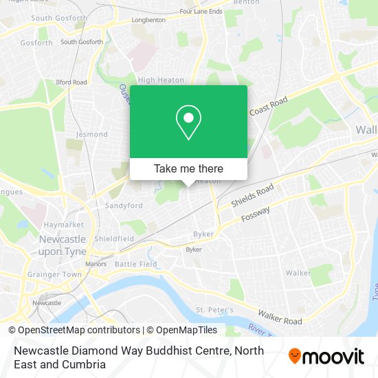 Newcastle Diamond Way Buddhist Centre map