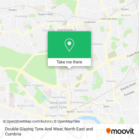 Double Glazing Tyne And Wear map