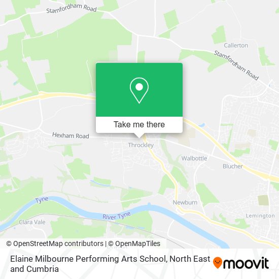 Elaine Milbourne Performing Arts School map