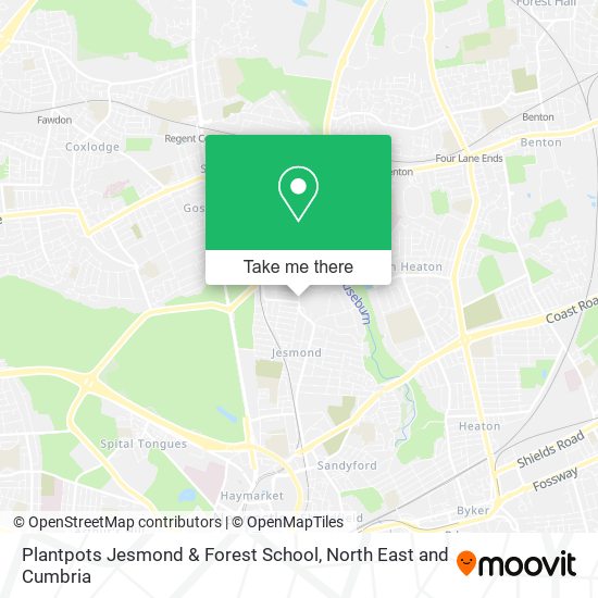 Plantpots Jesmond & Forest School map