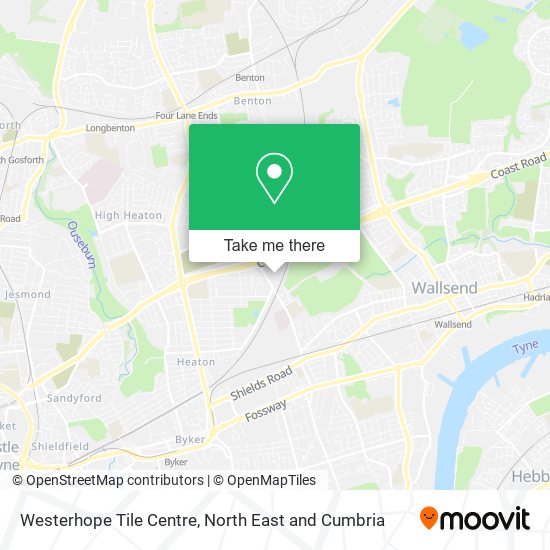Westerhope Tile Centre map