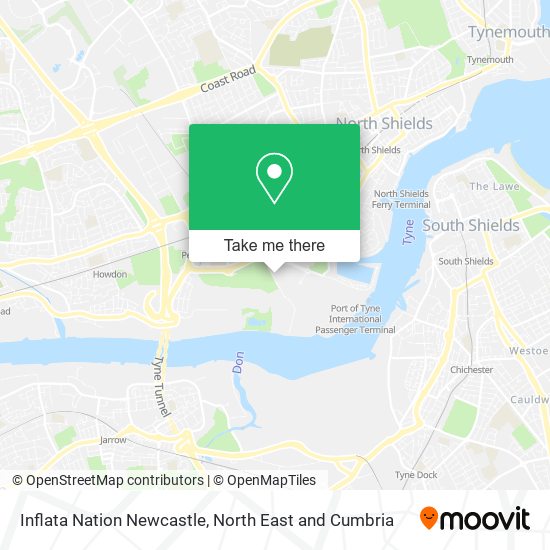 Inflata Nation Newcastle map