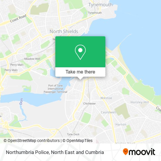 Northumbria Police map