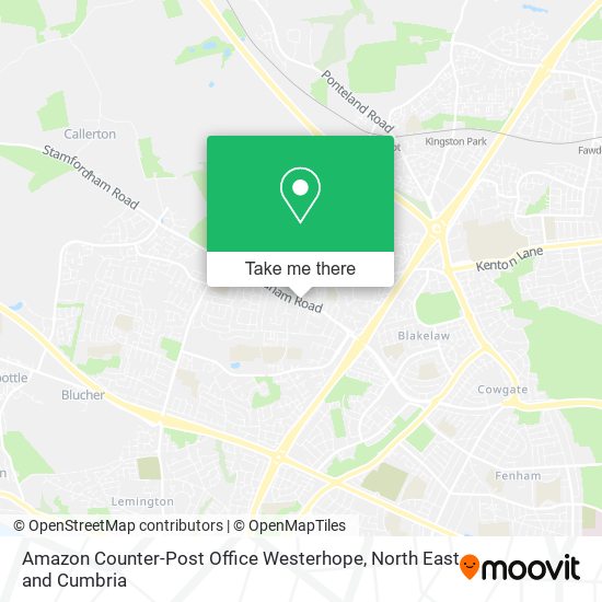 Amazon Counter-Post Office Westerhope map