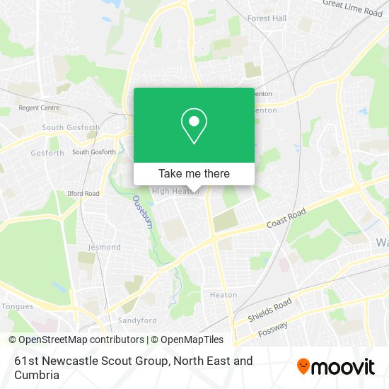 61st Newcastle Scout Group map