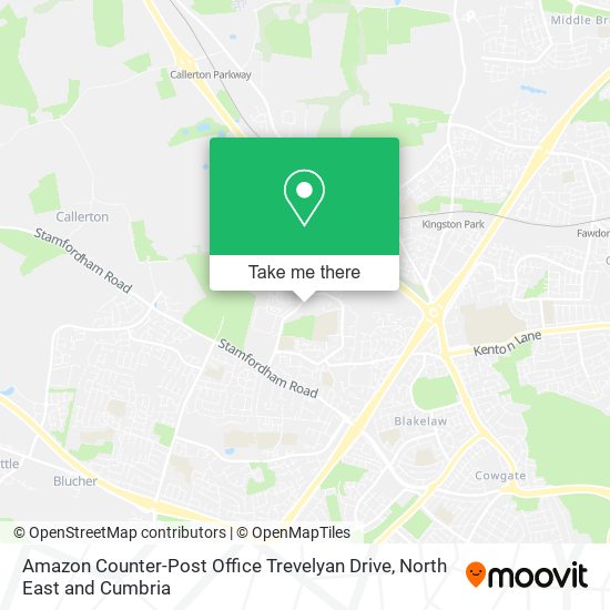 Amazon Counter-Post Office Trevelyan Drive map