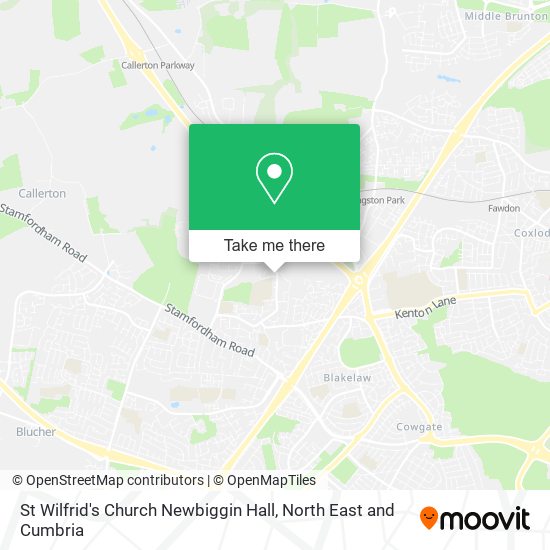 St Wilfrid's Church Newbiggin Hall map