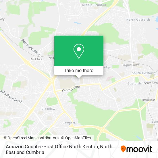 Amazon Counter-Post Office North Kenton map