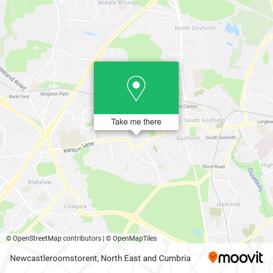 Newcastleroomstorent map