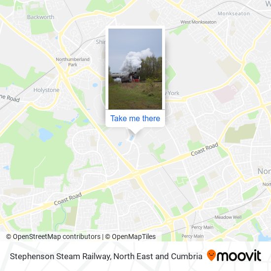 Stephenson Steam Railway map