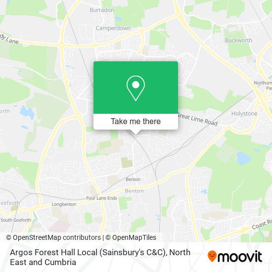 Argos Forest Hall Local (Sainsbury's C&C) map