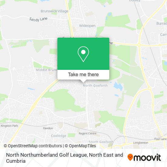 North Northumberland Golf League map