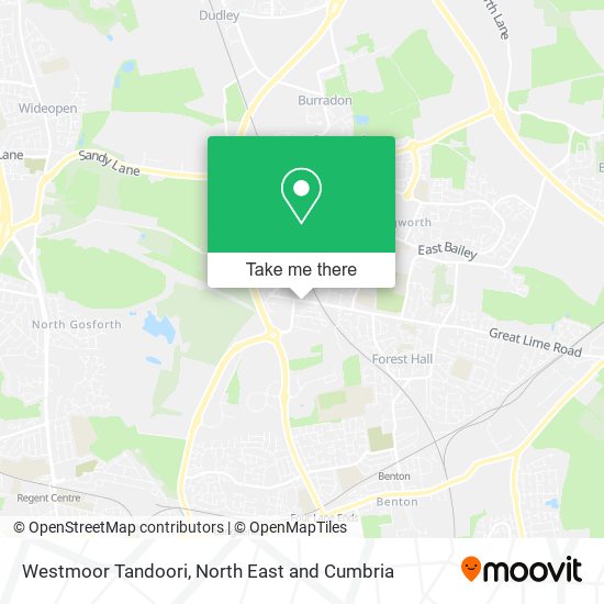 Westmoor Tandoori map