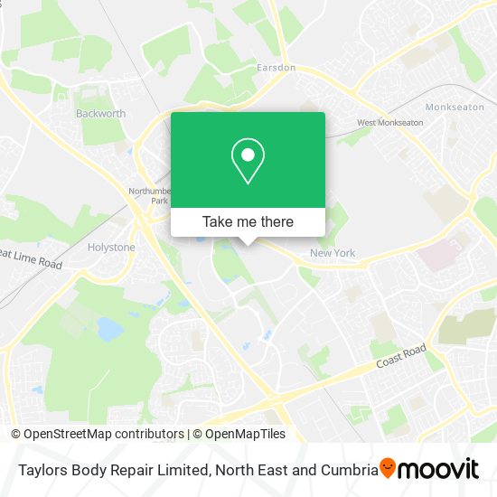 Taylors Body Repair Limited map