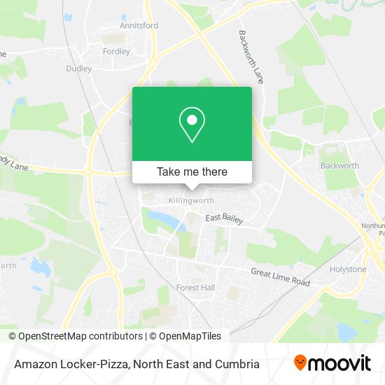 Amazon Locker-Pizza map