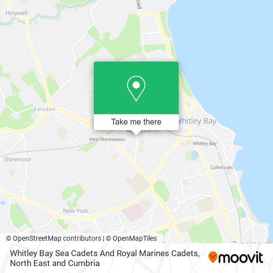 Whitley Bay Sea Cadets And Royal Marines Cadets map