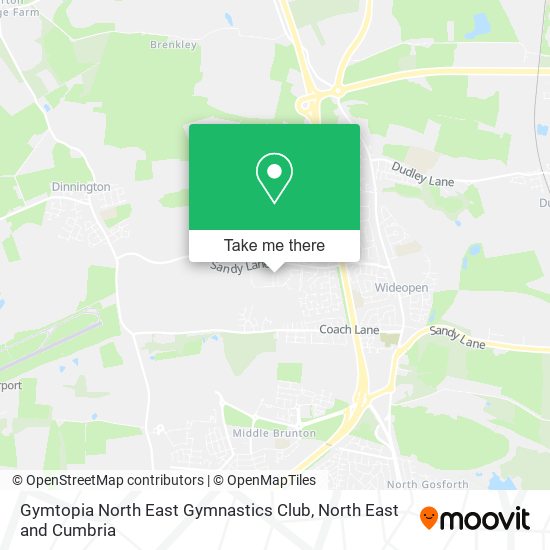Gymtopia North East Gymnastics Club map