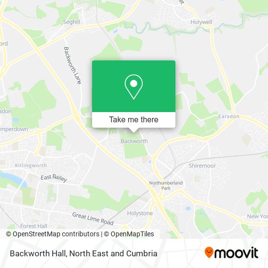 Backworth Hall map