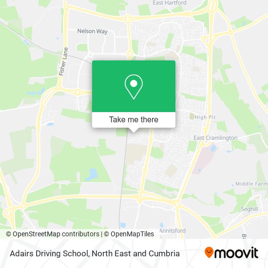Adairs Driving School map