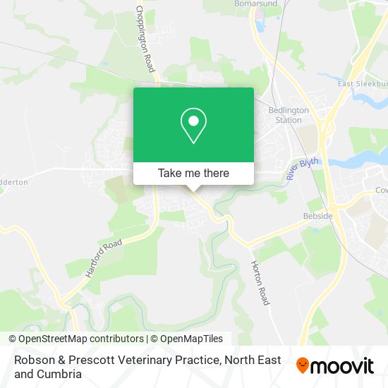 Robson & Prescott Veterinary Practice map