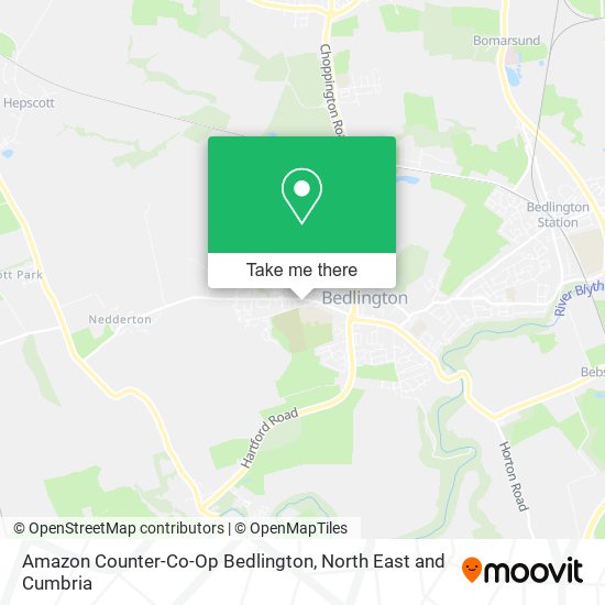 Amazon Counter-Co-Op Bedlington map