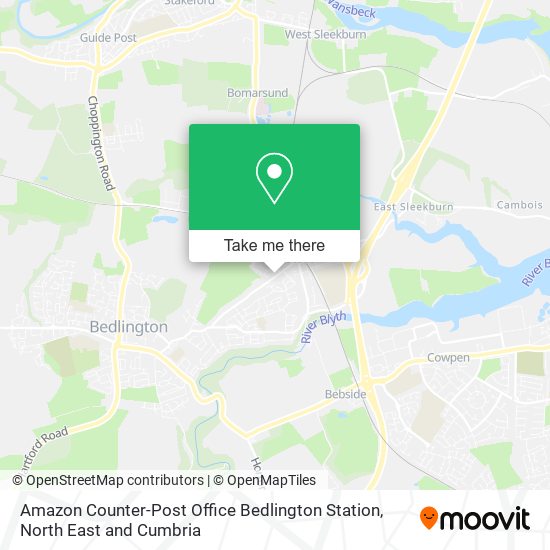 Amazon Counter-Post Office Bedlington Station map