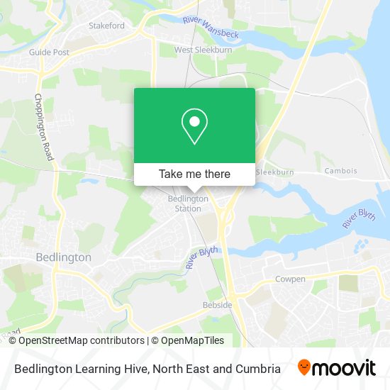 Bedlington Learning Hive map