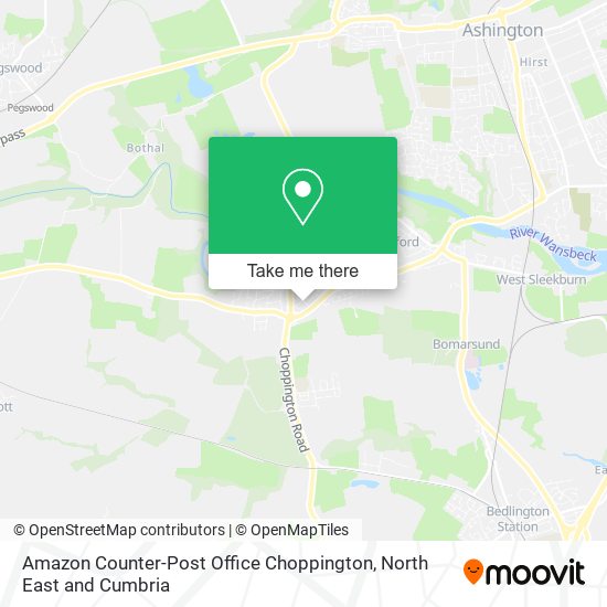Amazon Counter-Post Office Choppington map