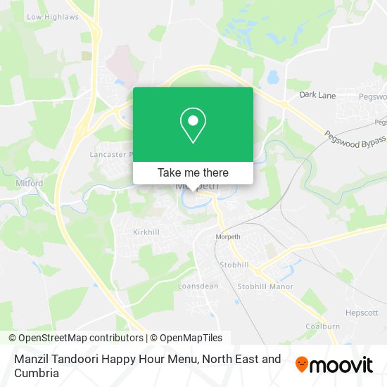 Manzil Tandoori Happy Hour Menu map