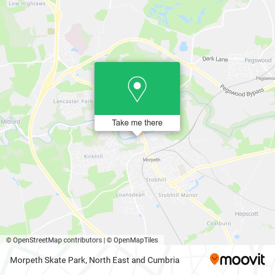 Morpeth Skate Park map