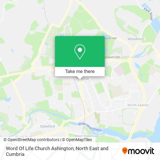 Word Of Life Church Ashington map