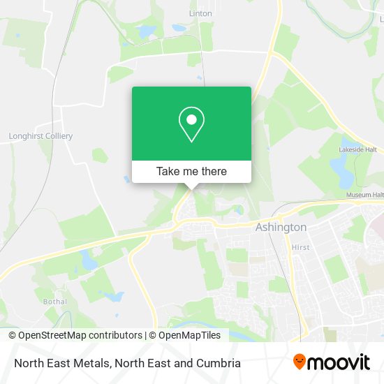 North East Metals map