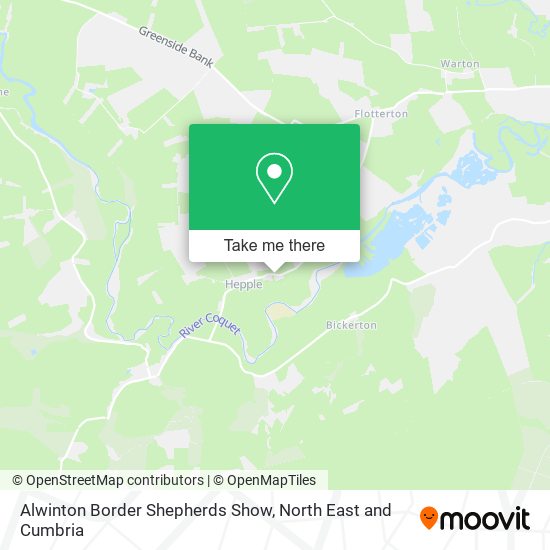 Alwinton Border Shepherds Show map