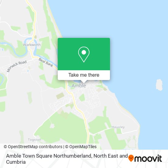 Amble Town Square Northumberland map